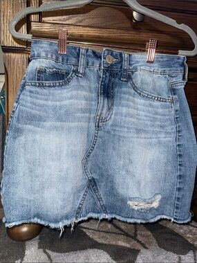 Classic Light Blue Denim Mini Skirt